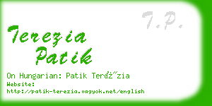 terezia patik business card